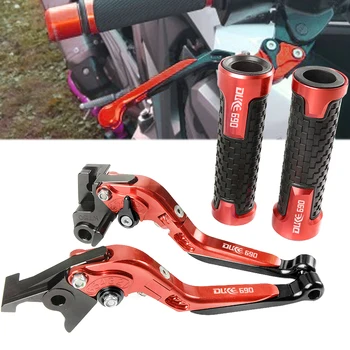 

For KTM Duke690 Duke 690 2008-2011 2009 Accessories Motorcycle CNC Pivot Brake Clutch Levers and handlebar grips handle grip set