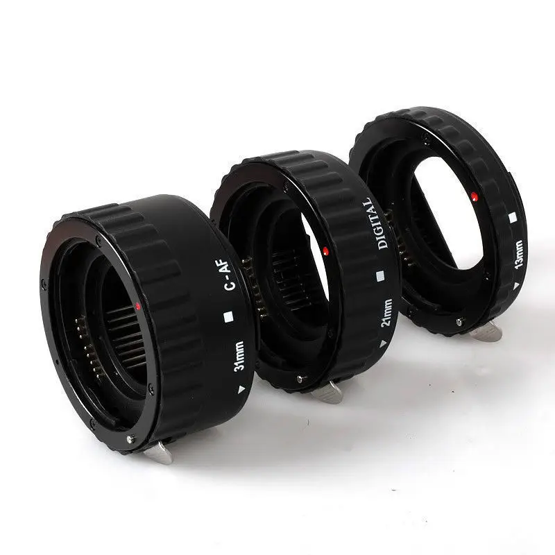 Черный Металл Автофокус Макро Автоматическая Удлинитель для Kenko Canon EF-S объектив 1300D 1200D 60D 760D 550D 600D 80D 6D 7D T5i T4i