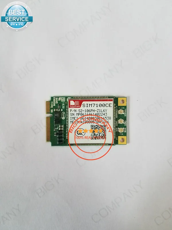 Jinyushi для SIM7100CE/SIM7100C Mini Pcie 4G 100% новый и оригинальный TDD-LTE/Embedded/WCDMA Встроенный четырехдиапазонный модуль Бесплатная доставка