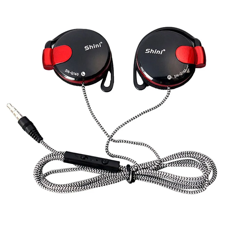 SN Q140 Mobile Phone Headphone For iphone Samsung HTC Headphone Ear Hook Earphone Stereo Hifi 3 5mm Sport Music Headset With Mic