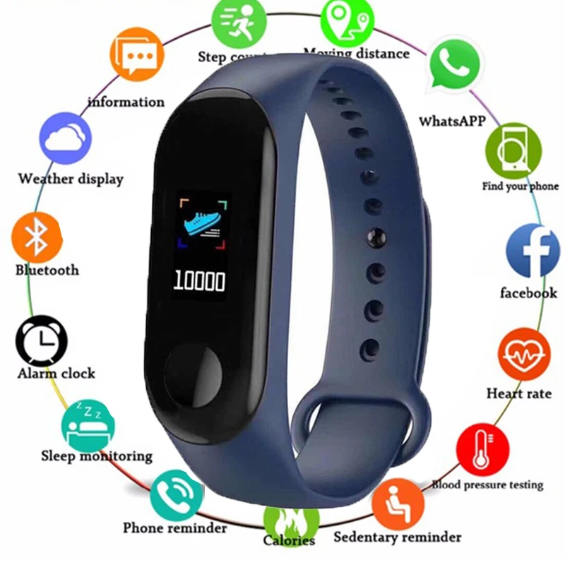 

Smart Band Watch Bracelet Wristband Fitness Tracker Blood Pressure Heart Rate Fitness Tracker watches Women Dropshipping 2019