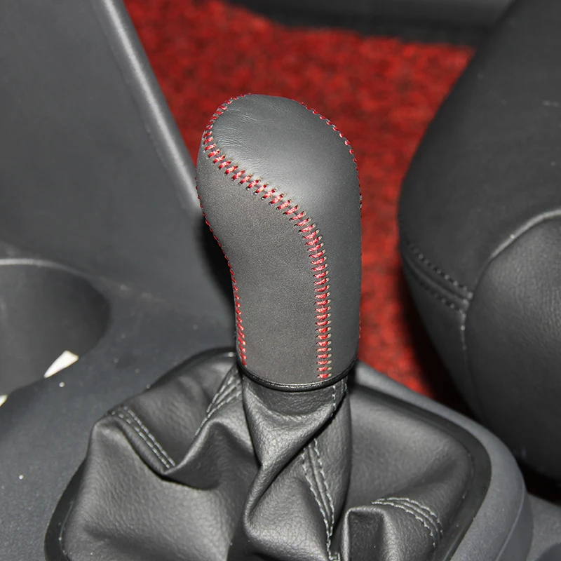 For Volkswagen Polo MT shift knob cover leather