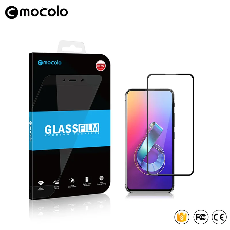 

Mocolo 2.5D 9H Full Cover Tempered Glass Film On For Asus ZenFone 6 6Z ZS630KL 2019 ZenFone6 6.4'' Globa 64/128/256 GB Protector