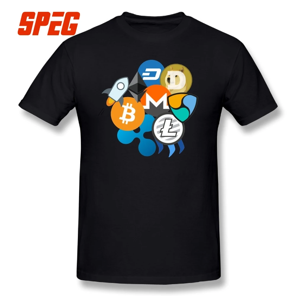 Men's T-shirts Bitcoin Ripple T shirts Ethereum Litecoin NEM Dash Monero Stellar Lumens Steem Cryptocurrency Tee 100% cotton Men's T-shirts Bitcoin Ripple T shirts Ethereum Litecoin NEM Dash Monero Stellar Lumens Steem Cryptocurrency Tee 100% cotton