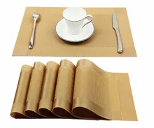 

6PCS/Lot Waterproof Table Cloth Pad Slip-Resistant Pad Place Mat Fashion PVC Dining Table Mat Disc Pads Bowl Pad Coasters