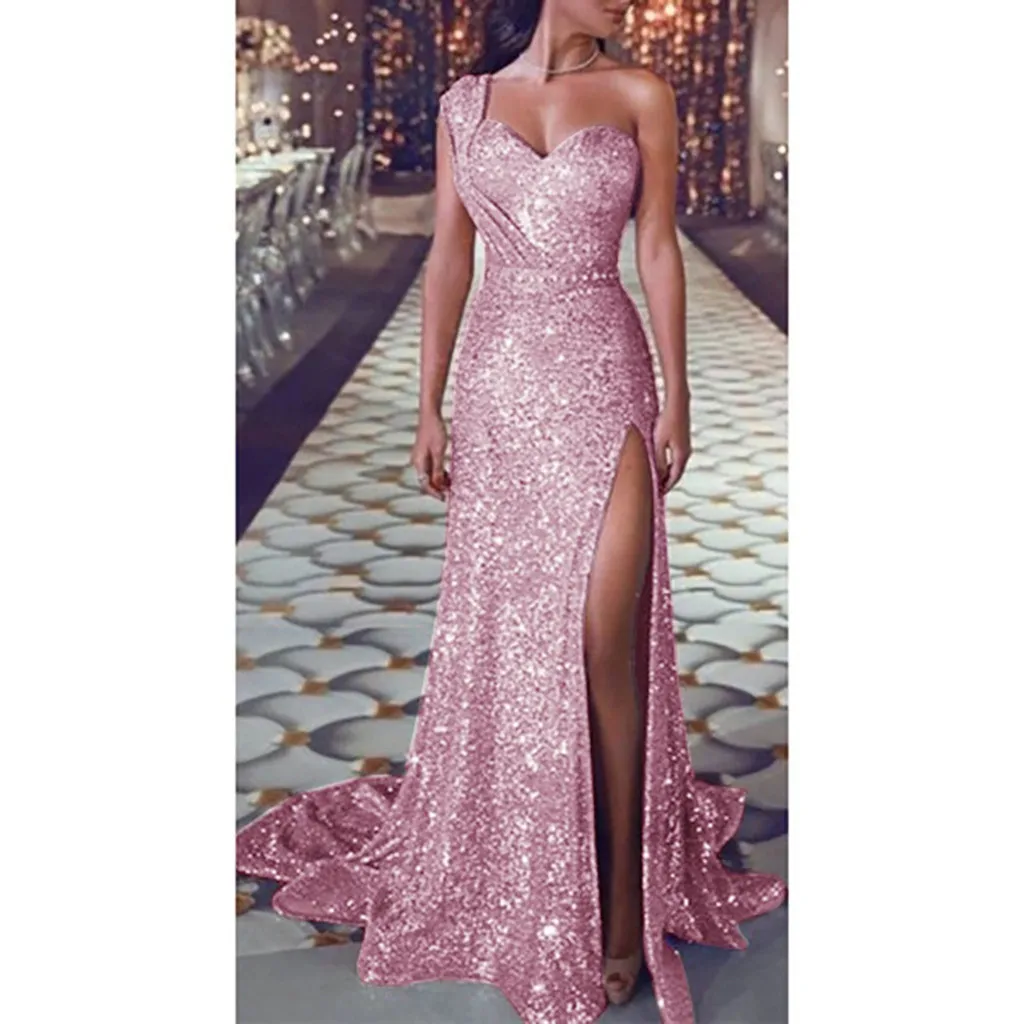 party night dress Women Sexy Gold Evening party summer dresses Sequin Prom V Neck Long Dress robe femme 0.4