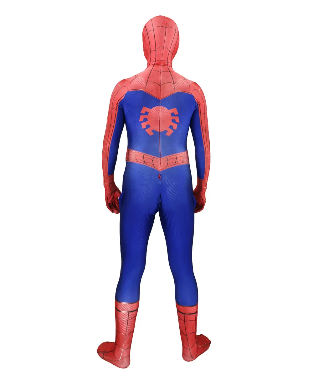 В Spider-Verse Spider Man Косплей-костюм супергерой спандекс Zentai боди Хэллоуин костюм Бесплатная доставка