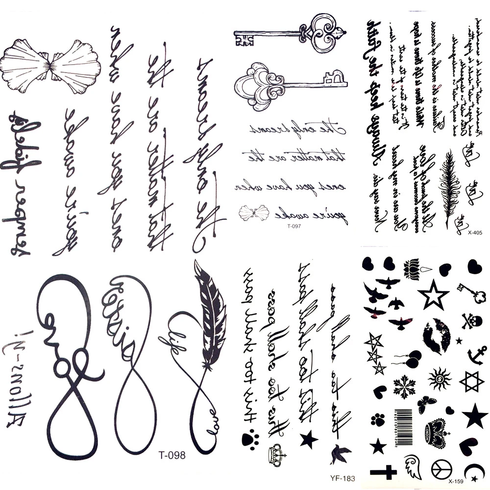 25 Desgin Cool Infinity Letter Endless Watertransfer Tattoo Women Party Tatoo Body Arm Hand Temporary Key Tattoo Sticker Men Leg Stickers Men Tattoo Stickertattoo Sticker Men Aliexpress