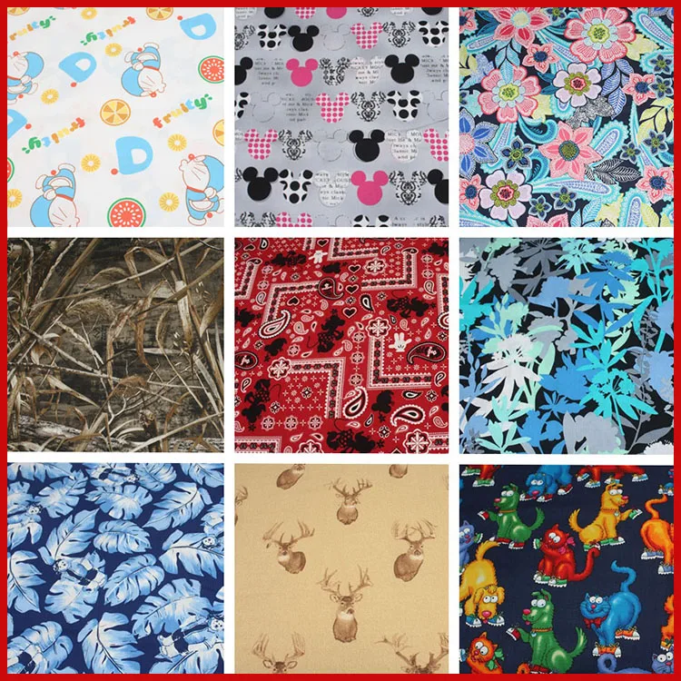 

SMTA Cotton fabric the cloth Patchwork Fabrics by the meter Cotton cloth for patchwork Red cartoon Minnie print 50*140cm