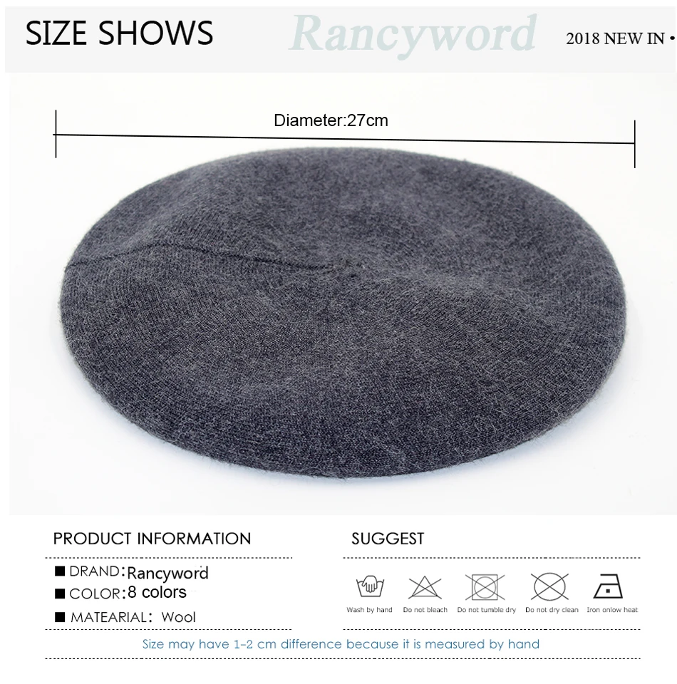 Women Beret Wool Hat Winter Knitted Wool Berets Real Fur Pompom Hats Beanies Female Top Quality Beret Cap (3)