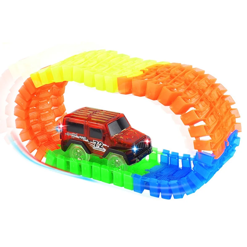 Car font b Toys b font Glow Racing Track DIY Car Track font b Toy b