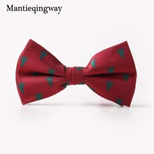 Mantieqingway, галстук-бабочка с рождественской елкой и снегом, галстук-бабочка из полиэстера для подарка, галстук-бабочка Noeud Papillon, мужская рубашка с бантом, платье, галстук