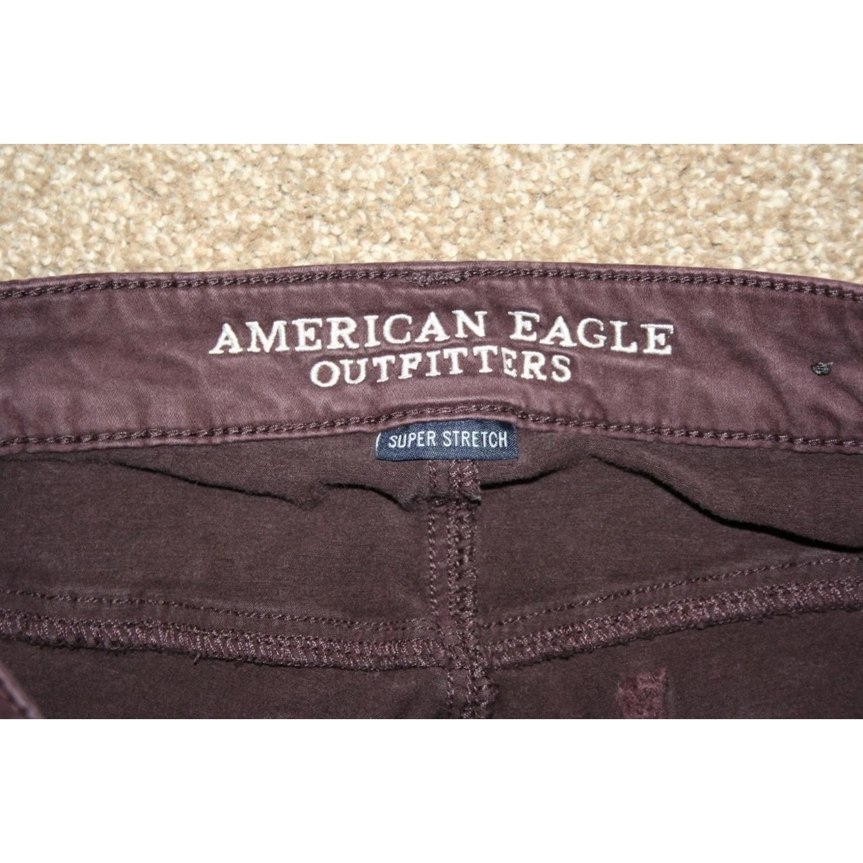 AMERICAN EAGLE Jeans 6 Jegging 28 x 28 1/2 Super Stretch Dark Purple (2)