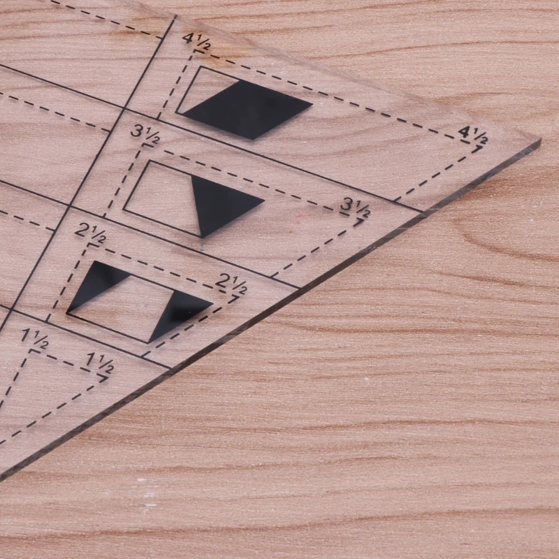 

2020 New Shape Measure Trapezoid Quilts Plastic Ruler DIY Patchwork Sewing Tools