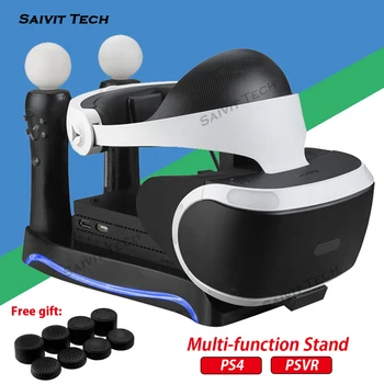 

PS4 PSVR Move Charging Storage Stand Dock PSVR Headset CUH-ZVR2 2th Bracket with LED Indicator for PS VR Move Showcase