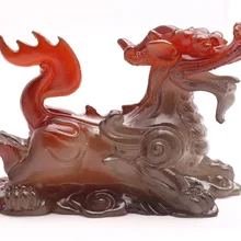 Аллохроический талисман, желтый Килин, Китайский единорог, фэншуй, лучшие подарки, подарок, искусство и ремесла, орнамент, чайный питомец, S1030B