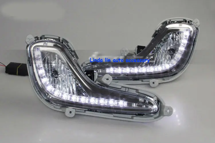 Free shipping by EMS drl LED daytime running light fog fit