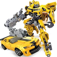 

18cm Height Children Robot Toy Transformation Anime Series Action Figure Toy 2 Size Robot Car ABS Plastic Model for Child