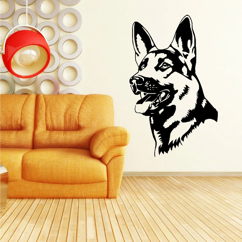 

Three Size Removable German Shepherd Alsatian Dog Vinyl Wall Art Sticker Home Decor Room Wall Sticker Mural Art Wall Papers Y-22