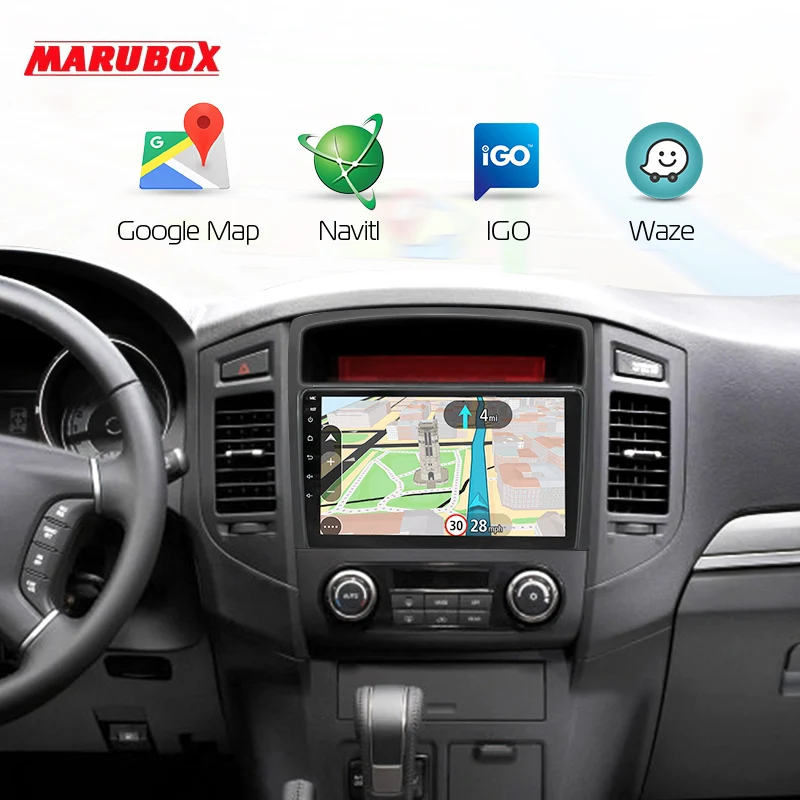 Sale MARUBOX Car Radio 8 Core Android 9.0 Multimedia Video Player Navigation GPS 32G For Mitsubishi Pajero 2006-2014 Car DVD OBD2 IPS 2