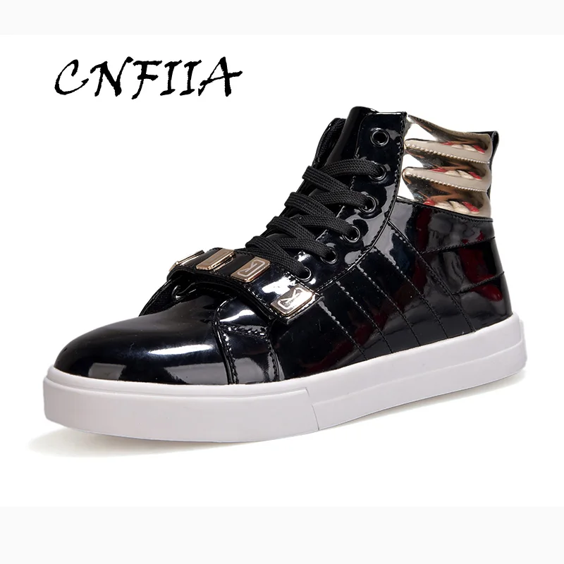 

CNFIIA Boots Men Casual Shoes Male Skate Shoes Spring Autumn 2018 Fashion Boots Designer Red Black White Walking Luxury Brand