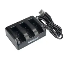 3 Channels USB Battery Charger for Xiaomi Xiao Yi 2 4K Action Camera