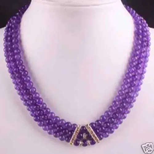 

>>>>>>Charming 6MM AMETHYST ROUND BEADS NECKLACE 17-19