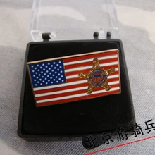 США Секретная служба звезда на флаге США булавка металлический значок USSS булавка