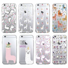 Para o iphone 11 pro max 7plus 12 6plus 8 mais x xs max kawaii bonito llama alpaca animais dos desenhos animados macio impresso capa de telefone