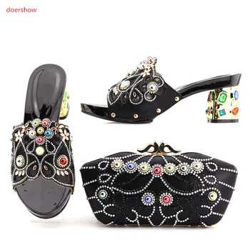 

doershow New Arrival Shoe and Bag Set for party Women Shoes and Bags To Match Set Sale Nigerian Shoe and bags for lady B SDA1-1