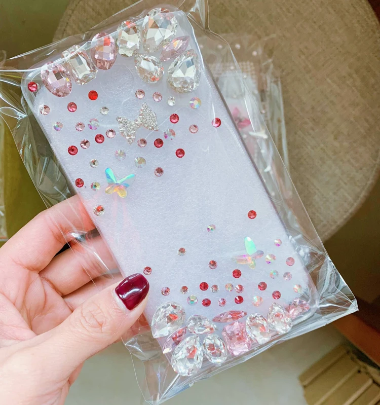 Pink Gradient Phone Case For Nokia X6 X5 2.1 3.1 7.1 5.1 6.1 Plus Rhinestone Back Cover 8 Sirocco 7 6 5 3 |