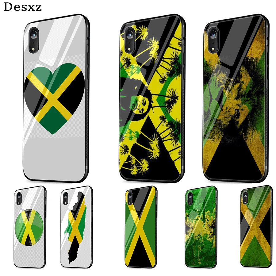 Desxz Jamaica Glass Case For iPhone 5 5s SE 6 6s 7 8 Plus X XR XS Max Cover |