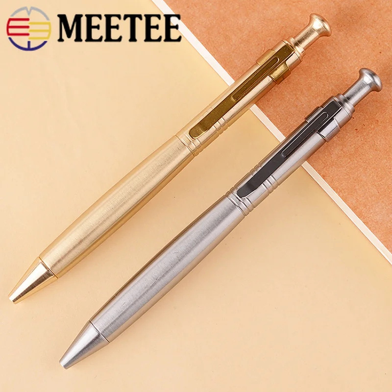 

Meetee DIY Press The Copper Pen, Brass Hexagonal Pure Metal Neutral Signature Personality, Heavy Hand, Creative Lettering BD177