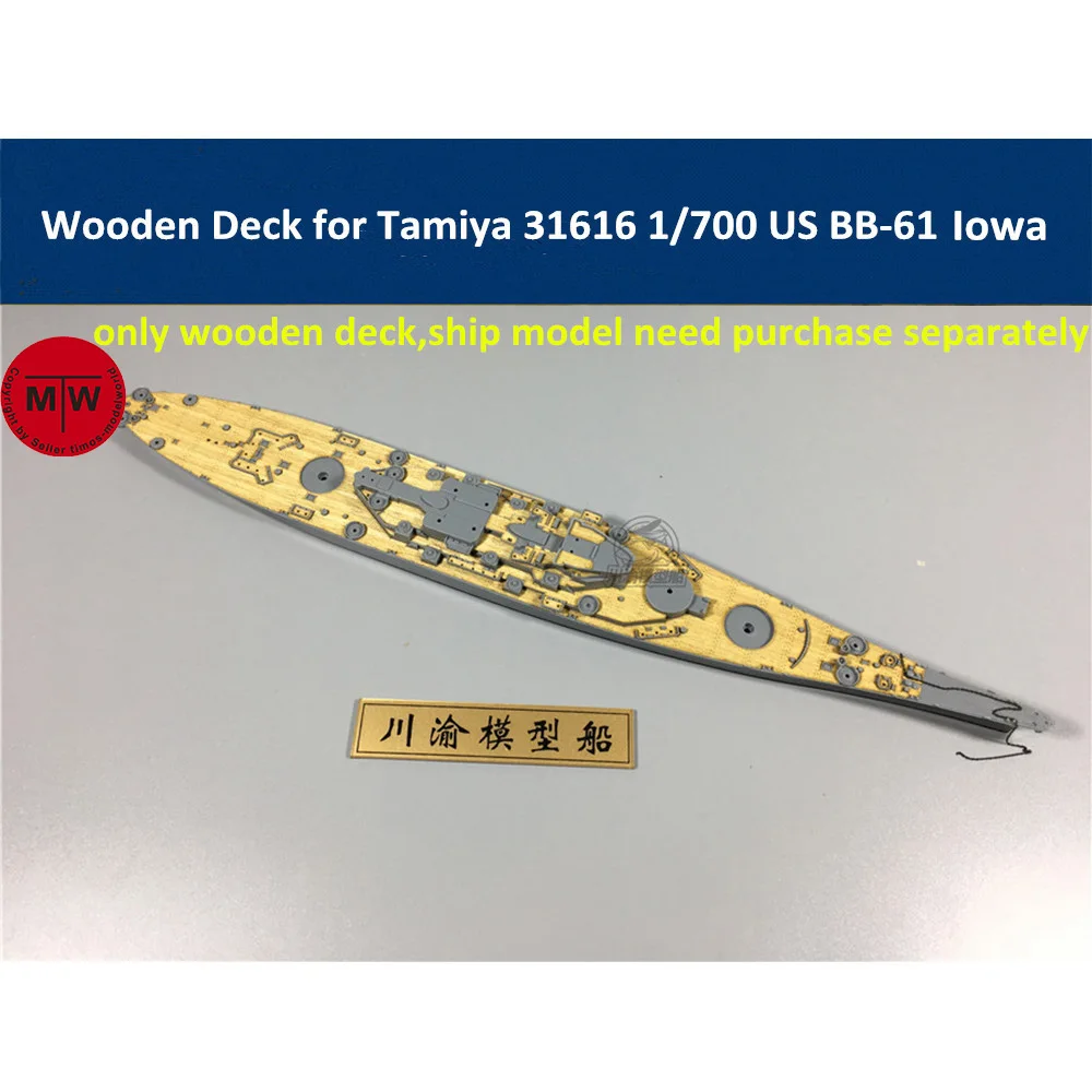 

1/700 Scale Wooden Deck for Tamiya 31616 US BB-61 Iowa Battleship Model