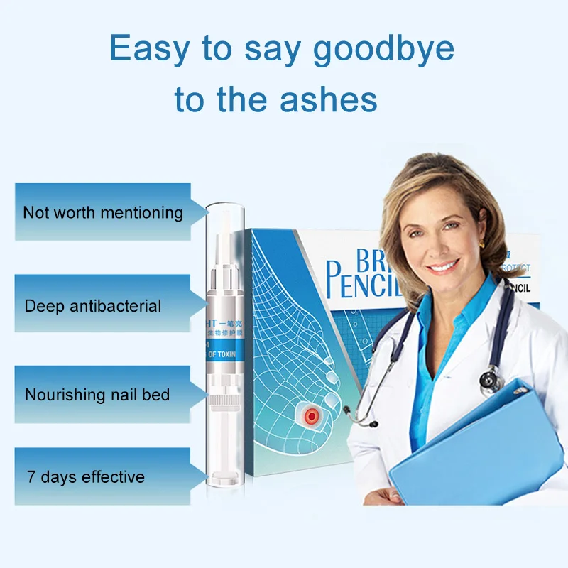 4 Pcs/box 3ml Nail Fungal Treatment Anti Fungus Toenail Fingernail Nails Repair Care Liquid Onychomycosis Treatment Liquid