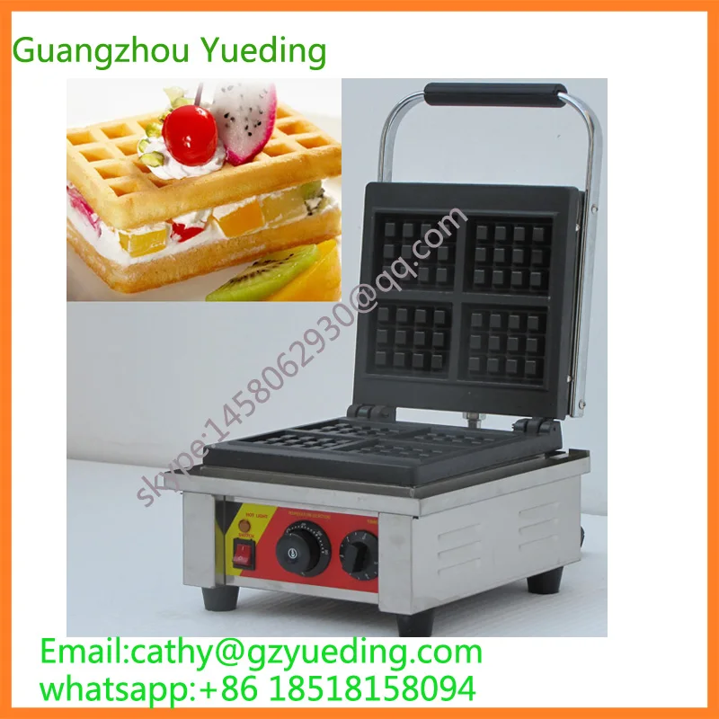 

China 4 pcs Rectangle Waffle Baker Stainless Steel Liege Waffle Iron For Sale