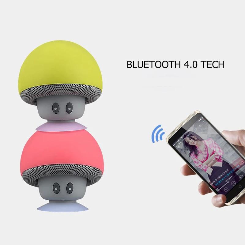 Fansaco Portable Mini Mushroom Wireless Bluetooth Speaker Waterproof Shower Stereo Subwoofer Music Player For iPhone Xiaomi | Электроника