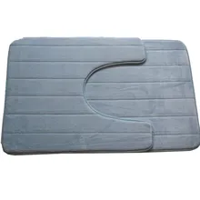 U-образный коралловый флис набор ковриков для ванной пена для душа с памятью формы Коврик противоскользящий пол коврики для ванной коврик для туалета комплект для Декор для дома отеля