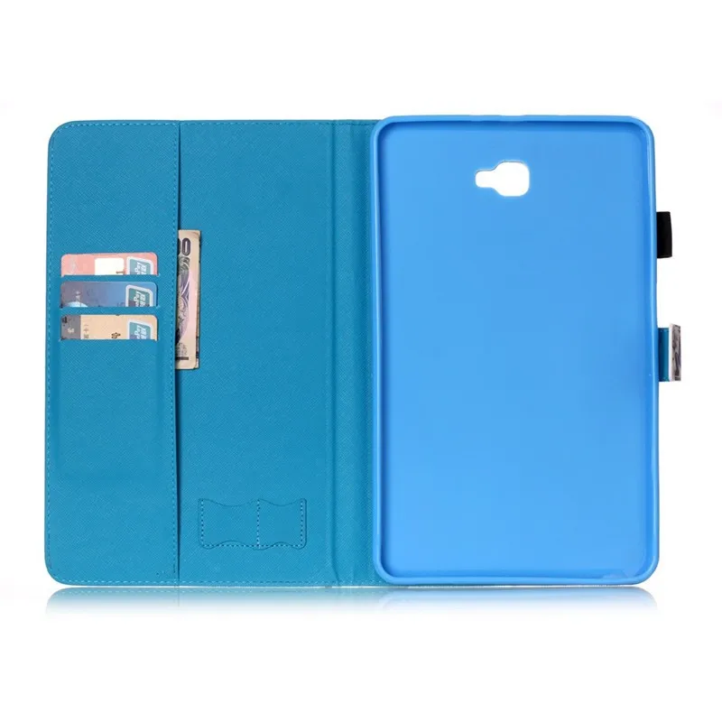 Memory Card Cover For Samsung Galaxy Tab A 10.1 2016 T585 T580 SM-T580 T580N Tablet Wallet Flip PU Leather Stand Case Cover Bag (28)