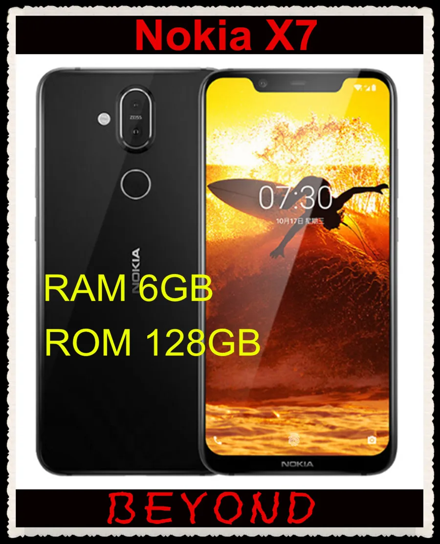 Nokia X7 6G RAM 128G ROM Две sim-карты разблокированный Android мобильный телефон LTE 6 18 'ɳ