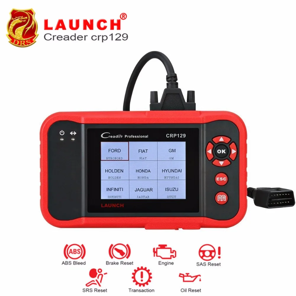 Launch Professional Crp129 CRP 129 Creader Auto Code Reader Update Online 4 Systems EPB SAS Oil Light resets Car Diagnostic Tool