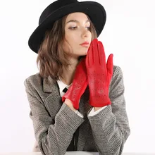 Fashion PU Geometric Print Women Gloves Winter Thicken Female Touch Screen Glove Soft Warm Full Finger Driving Gloves Fashion PU Geometric Print Women Gloves Winter Thicken Female Touch Screen Glove Soft Warm Full Finger Driving Gloves
