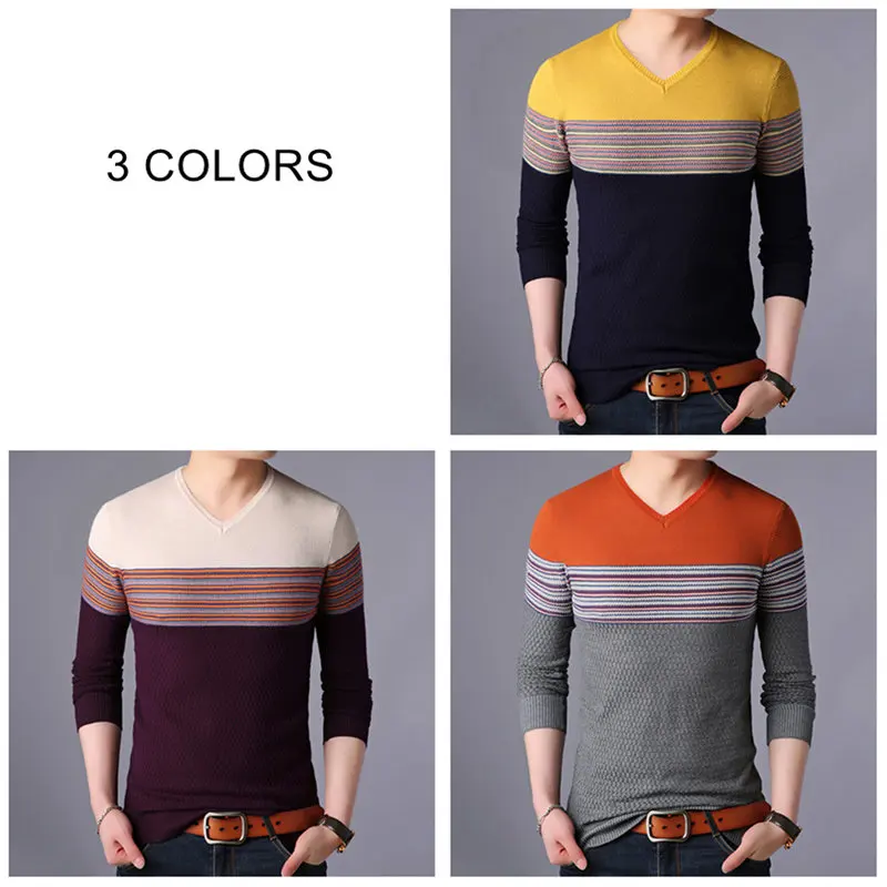 COODRONY Sweater Men Streetwear Fashion Striped Knitwear Autumn Winter Cotton Wool Pullover Men Slim Fit V-Neck Pull Homme 91027 COODRONY Sweater Men Streetwear Fashion Striped Knitwear Autumn Winter Cotton Wool Pullover Men Slim Fit V-Neck Pull Homme 91027