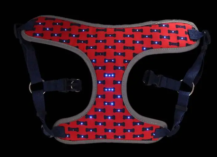FD153 отражающий свет нейлоновый pet dog сбруя-жилет и поводки для домашних животных набор Новое поступление - Цвет: red harness