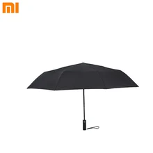 Xiaomi Mijia черный Солнечный дождливый Зонт Автоматический открывающийся и складной ветрозащитный водонепроницаемый УФ Зонт-автомат