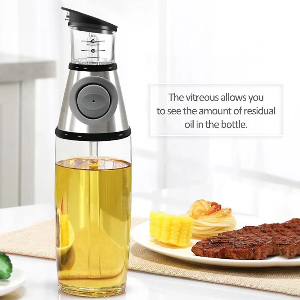 

Measuring Oil Control Bottle Pressing Type Healthy Kitchen Utensils Measuring Meter Oil Holder Dispenser