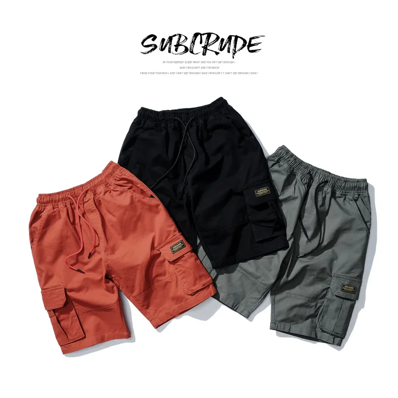 Оригинальный бренд tide youth tooling мульти-мешок шорты пляжные брюки высокого качества хлопок пять-брюки шорты хип-хоп мужские