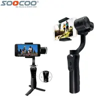 SOOCOO Handheld Gimbal Stabilizer 3 Axis Object Tracking Focus Pull for Samsung iPhone Xiaomi Smartphone For Sport Action Camera