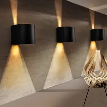 7 Вт современный светодиодный настенный светильник, водонепроницаемый наружный настенный светильник, инженерный светильник для крыльца, садовый светильник