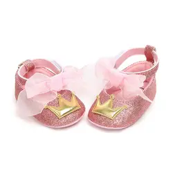 Для маленьких девочек дышащая обувь для девочек с вышивкой в виде короны, анти-скольжения, детская обувь Повседневные кроссовки для детей